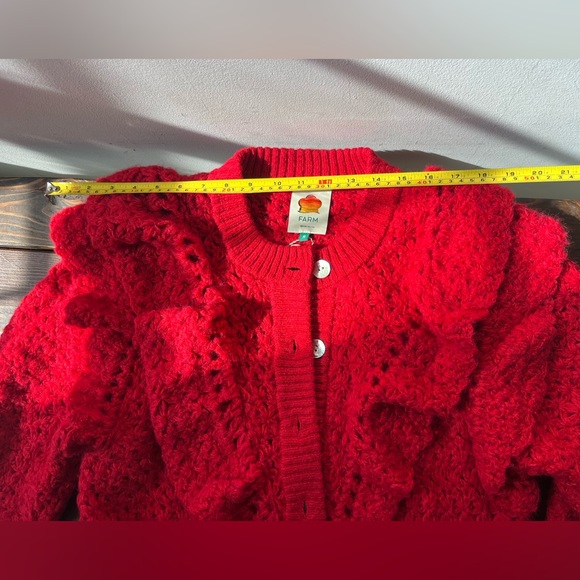 Farm Rio Red Ruffle Cardigan - Picture 11 of 12